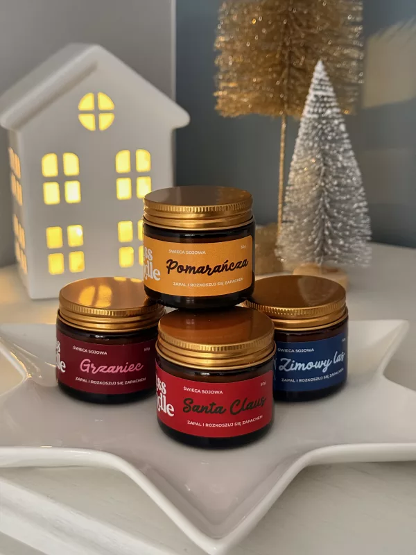 Zestaw zimowych świec