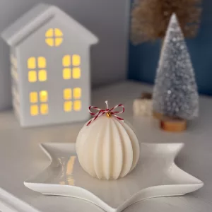 Świeca sojowa Bombka ryflowana