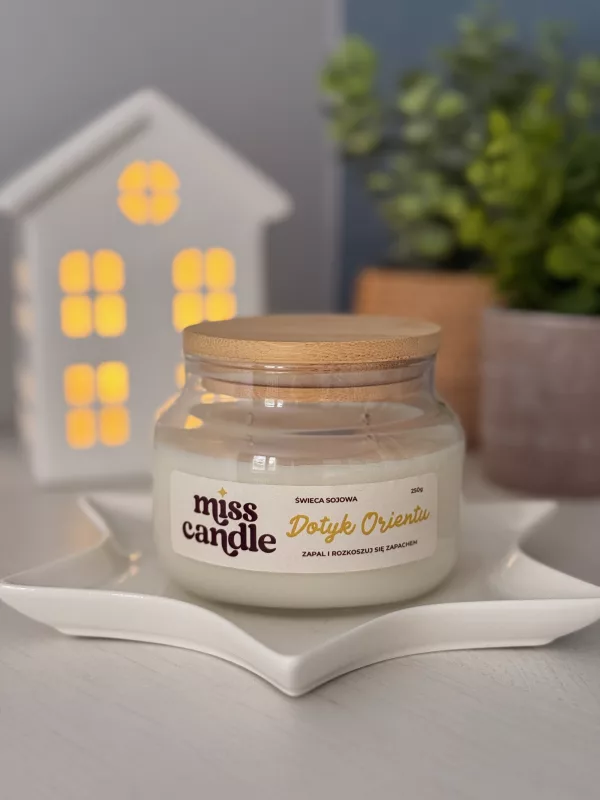 Świeca sojowa Dotyk Orientu - dwuknotowa, 250g