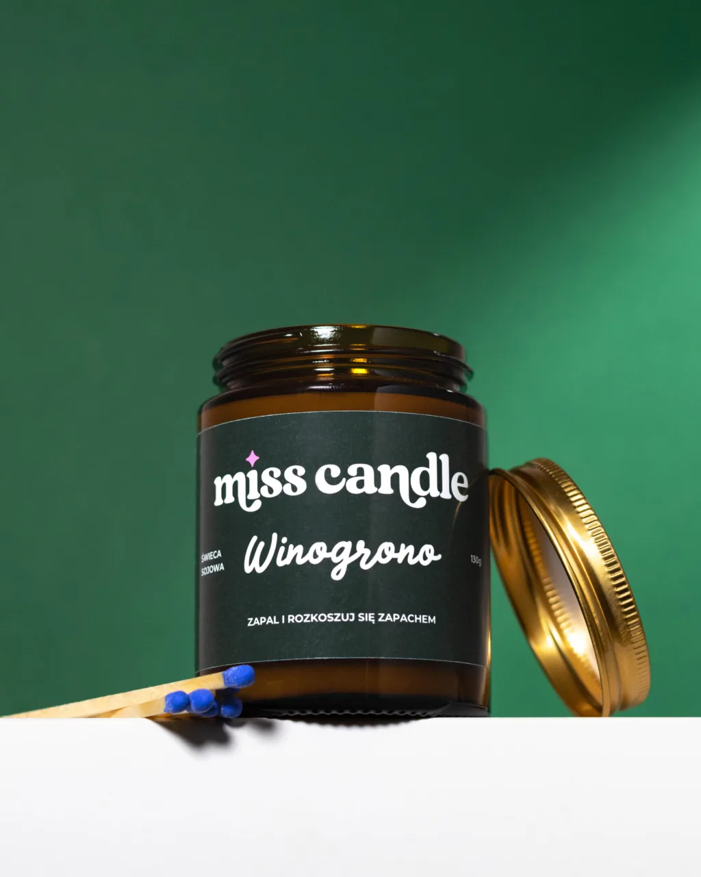 Świeca sojowa Winogrono 200g