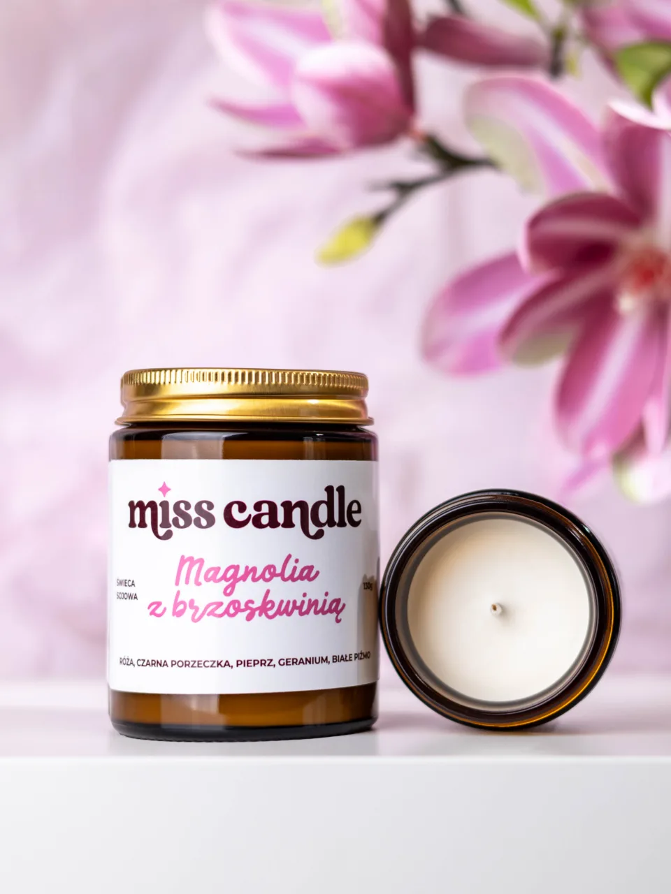 Świeca sojowa Magnolia z brzoskwinią