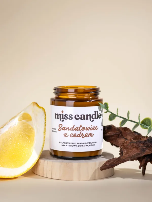 Świeca sojowa Sandałowiec z cedrem
