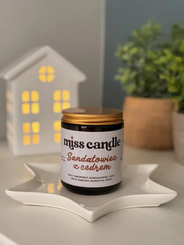 Świeca sojowa Sandałowiec z cedrem