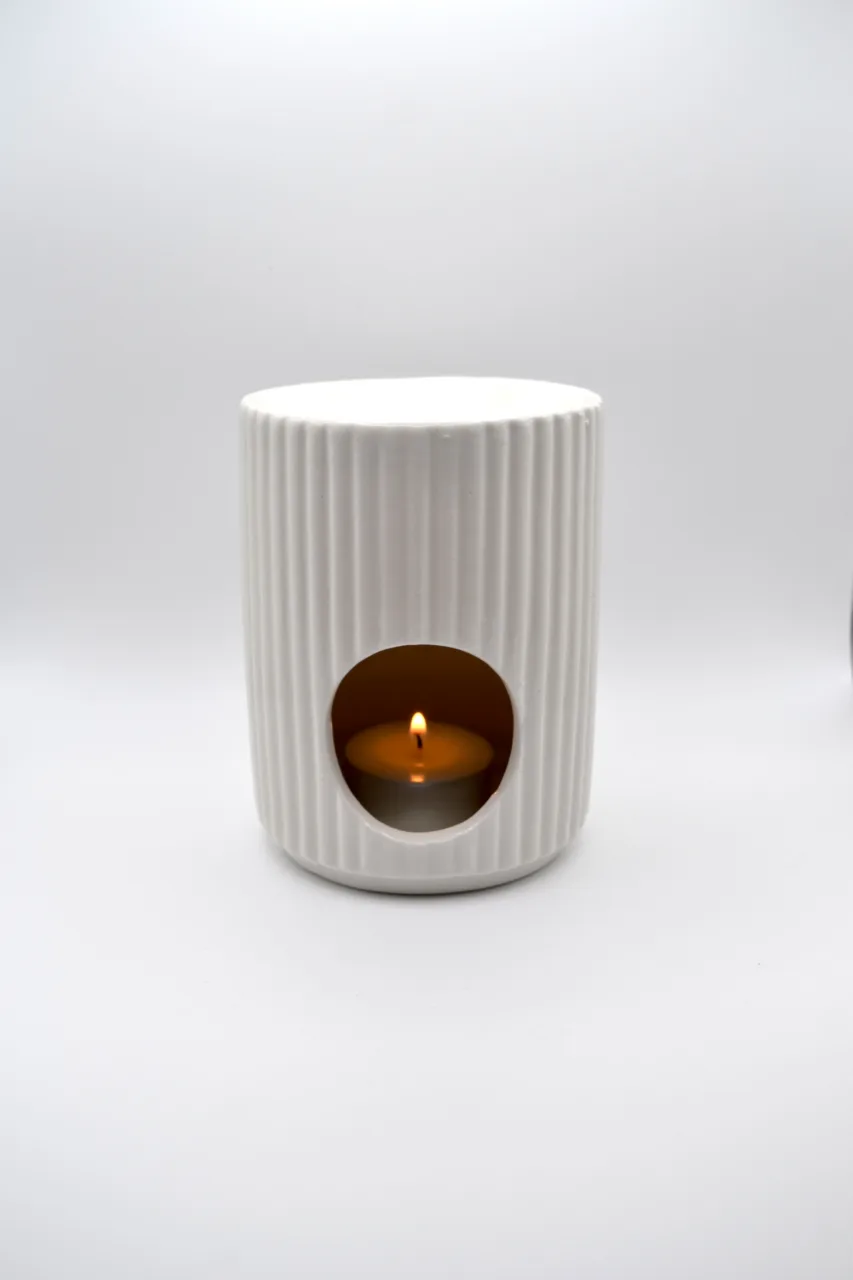 Kominek ceramiczny z ryflowany